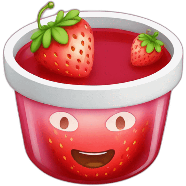 Strawberry jelly pot emoji