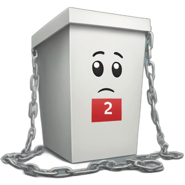 sad ballot box in chain emoji