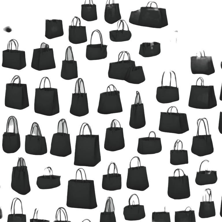 plain black shopping bags emoji