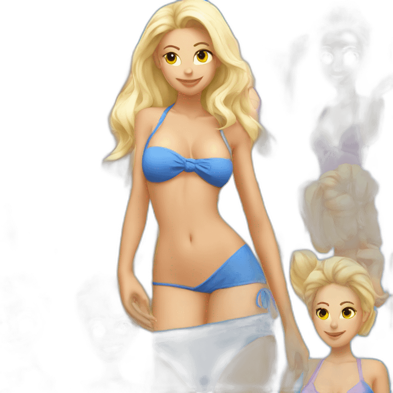 sexy blonde in swimsuit emoji