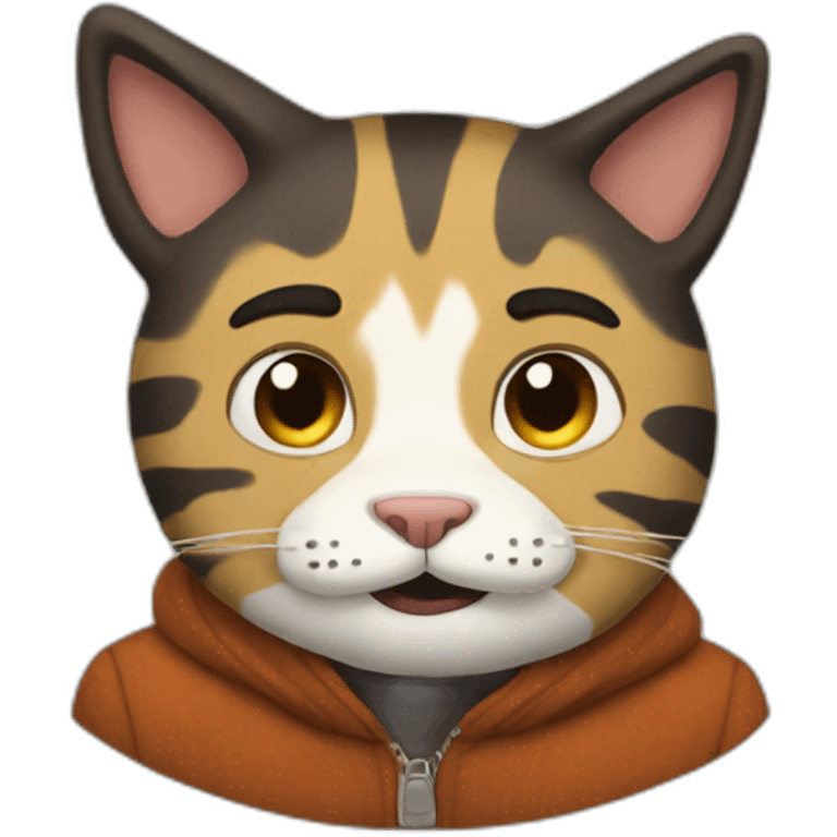 this is fine meme cat emoji