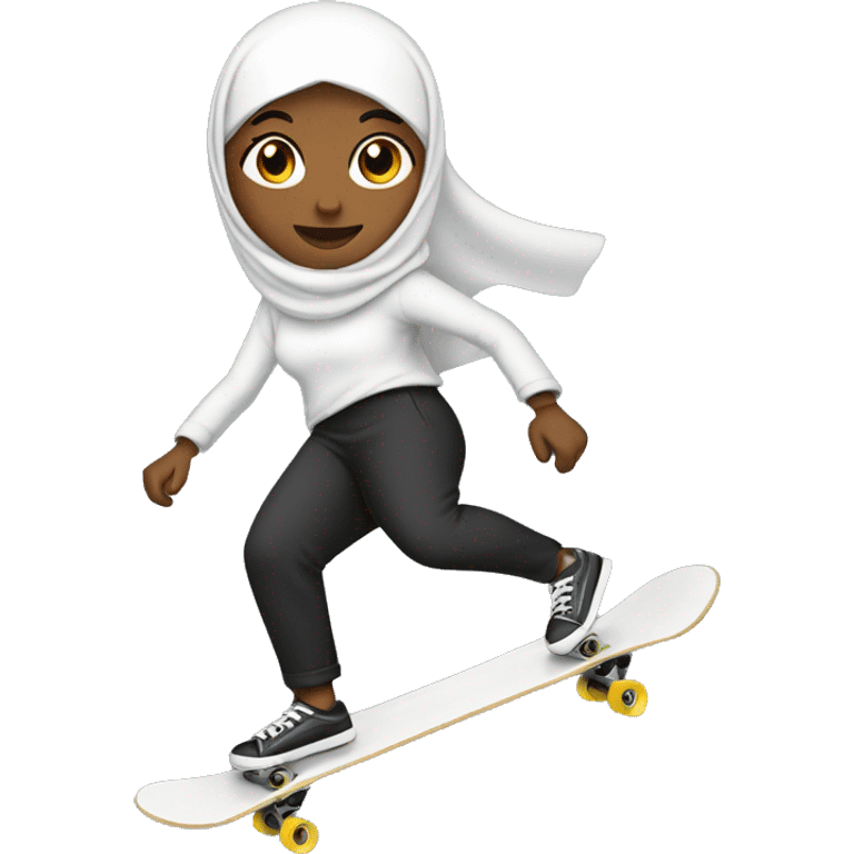 Muslim women skateboarding  emoji