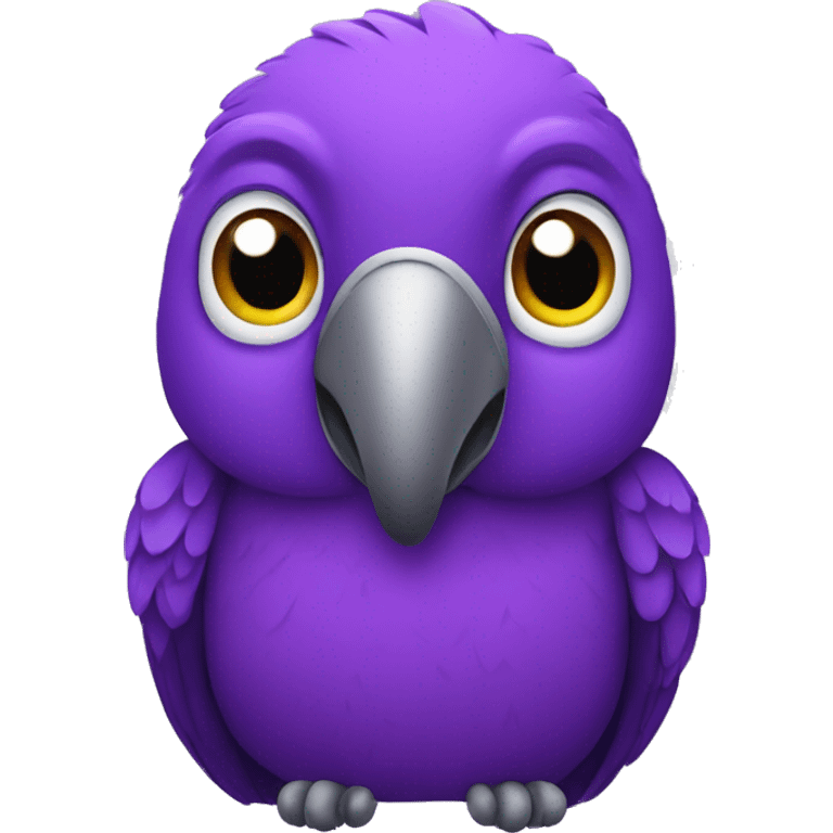 cute purple parrot emoji