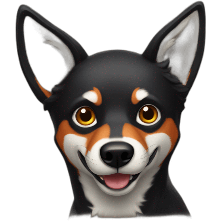 black-dog-like-fox emoji