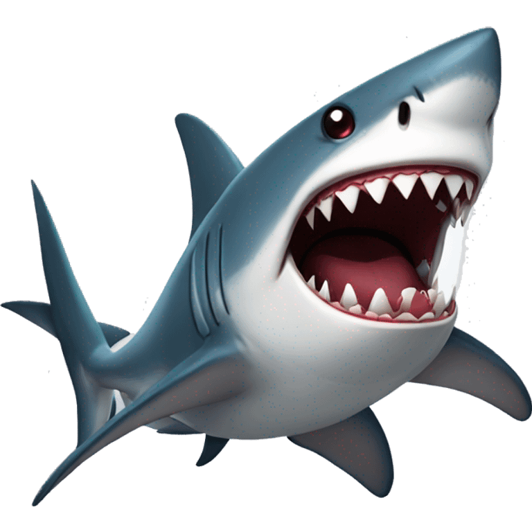 shark with vampire teeth emoji