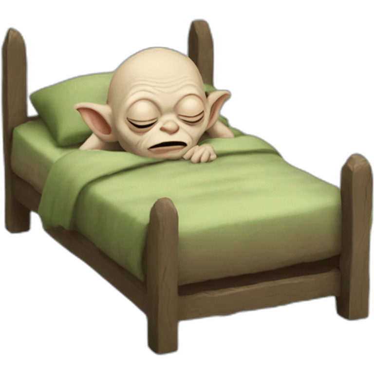 gollum sleeping bed emoji