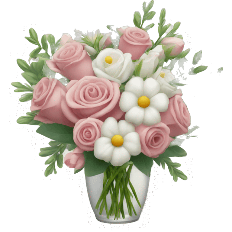 Bridal bouquet in vase emoji