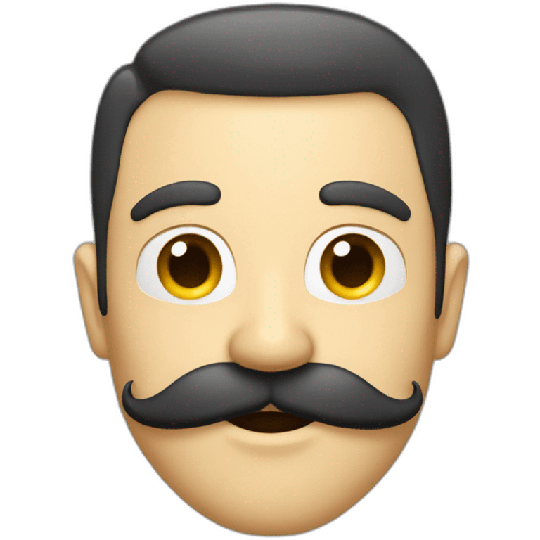 Homme avec une moustache mouche emoji