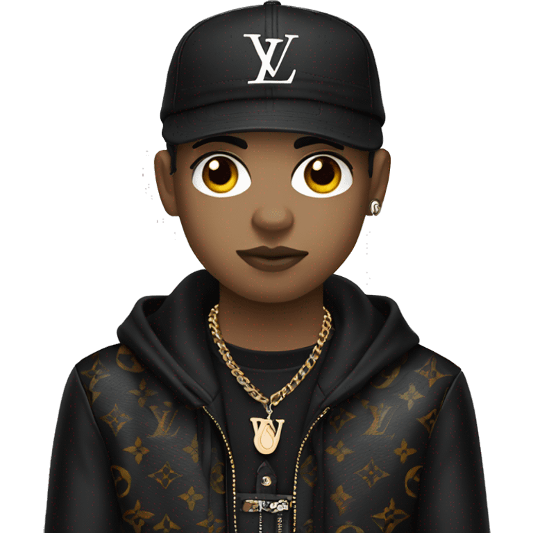 Goth boy with louis vuitton cap  emoji