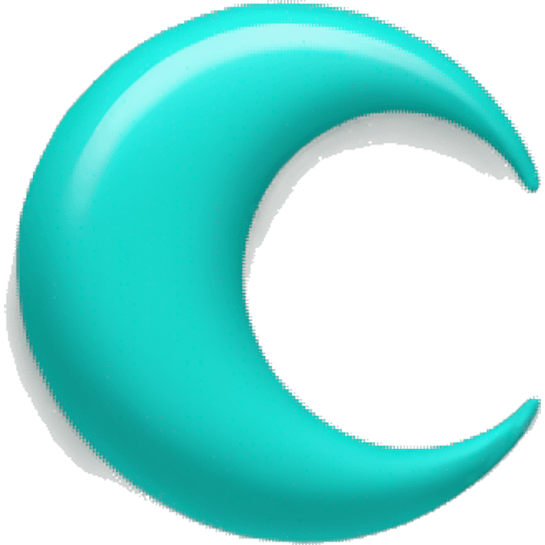 a turquoise crescent located upside down  emoji