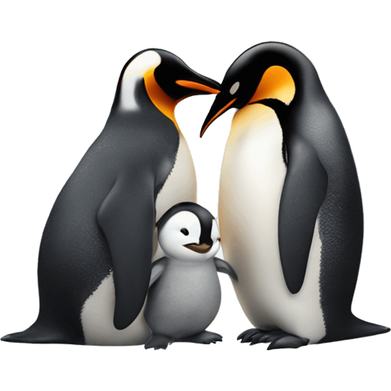 Penguin Caring for another Penguin  emoji