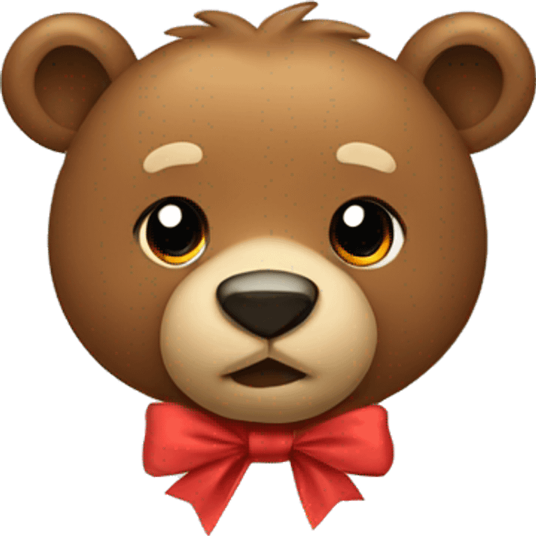 Bear with a bow emoji