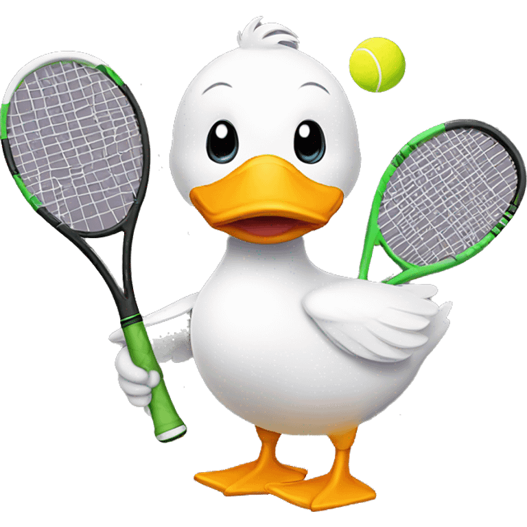 duck with tennis raquet emoji