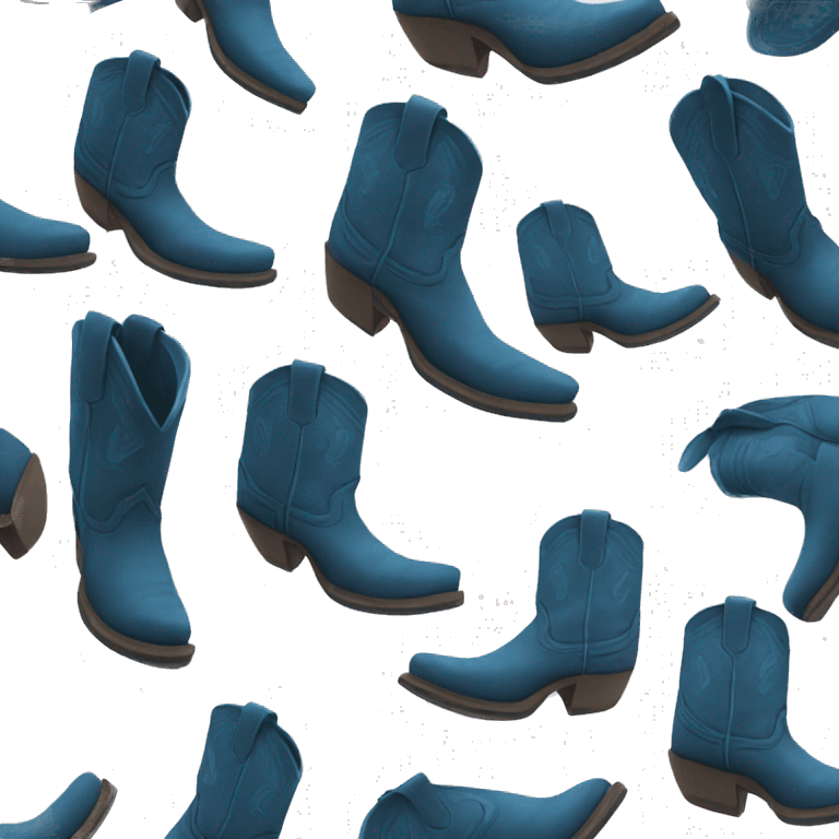 Blue cowboy boots emoji