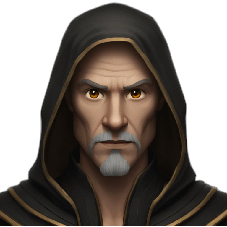 hyperrealist sith jedi in world of warcraft without facial hair emoji