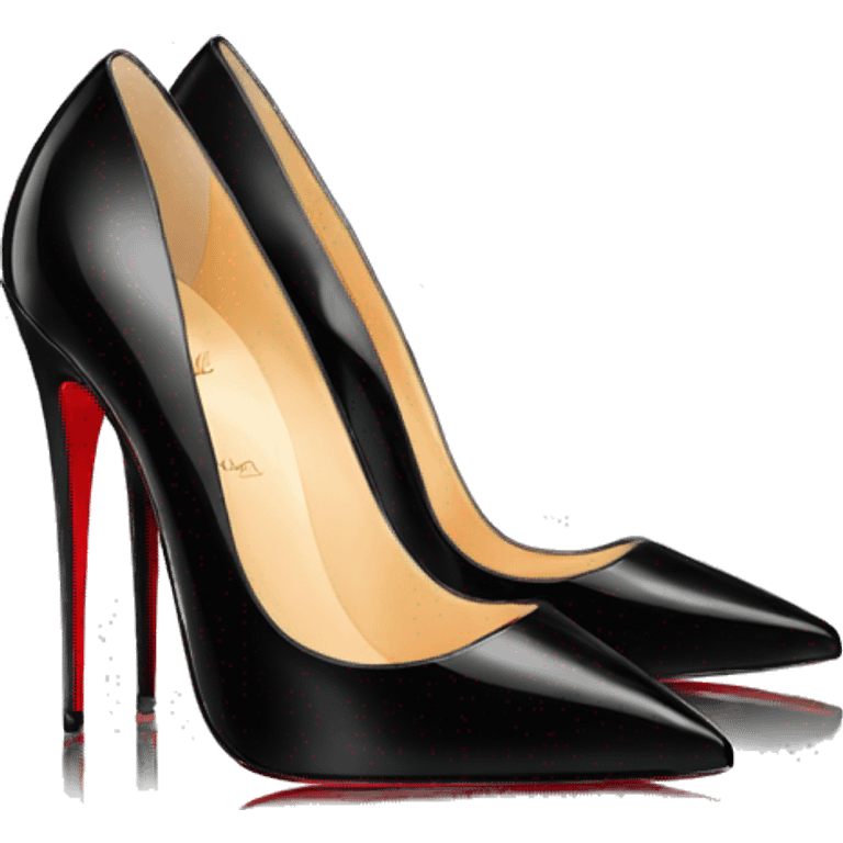 two High heels black louboutin emoji