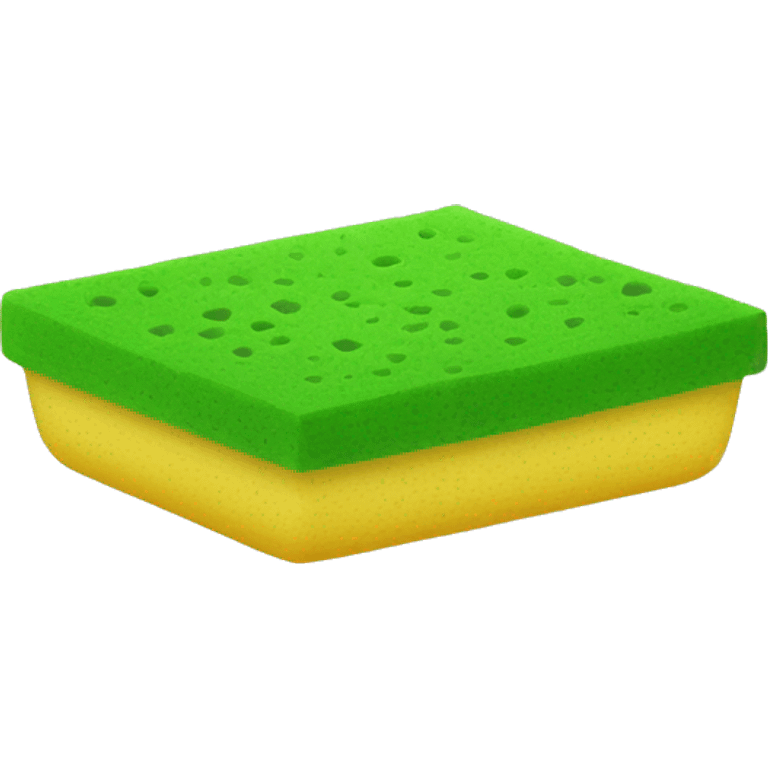 green flat square dish sponge emoji