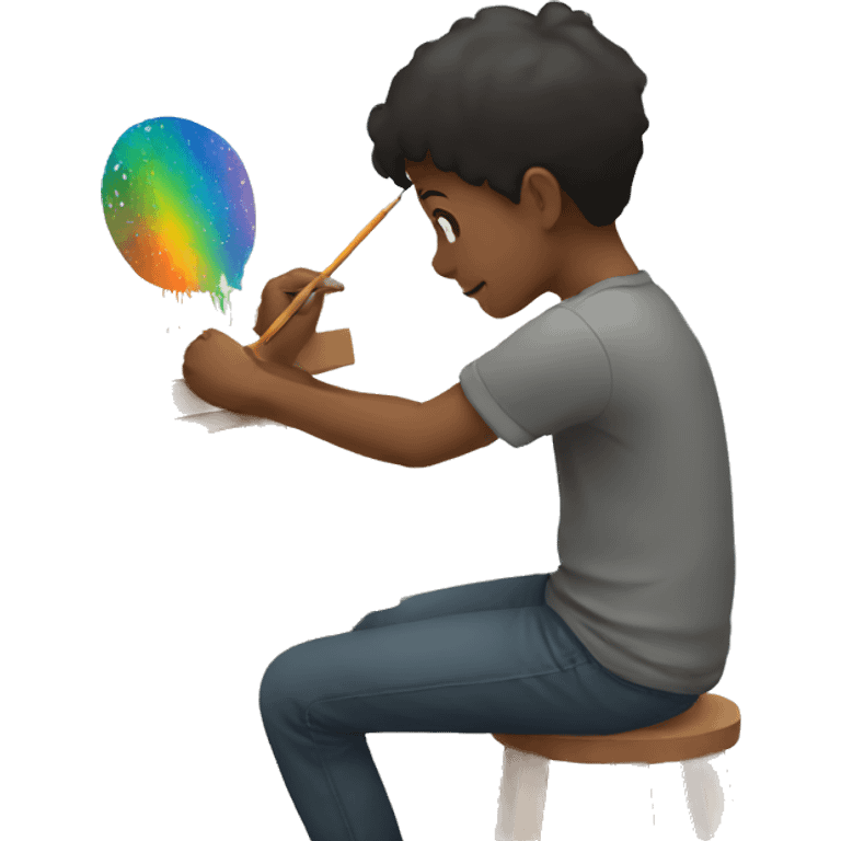 boy making art emoji