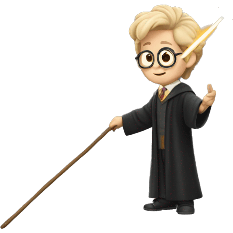 Harry Potter with a magic wand emoji