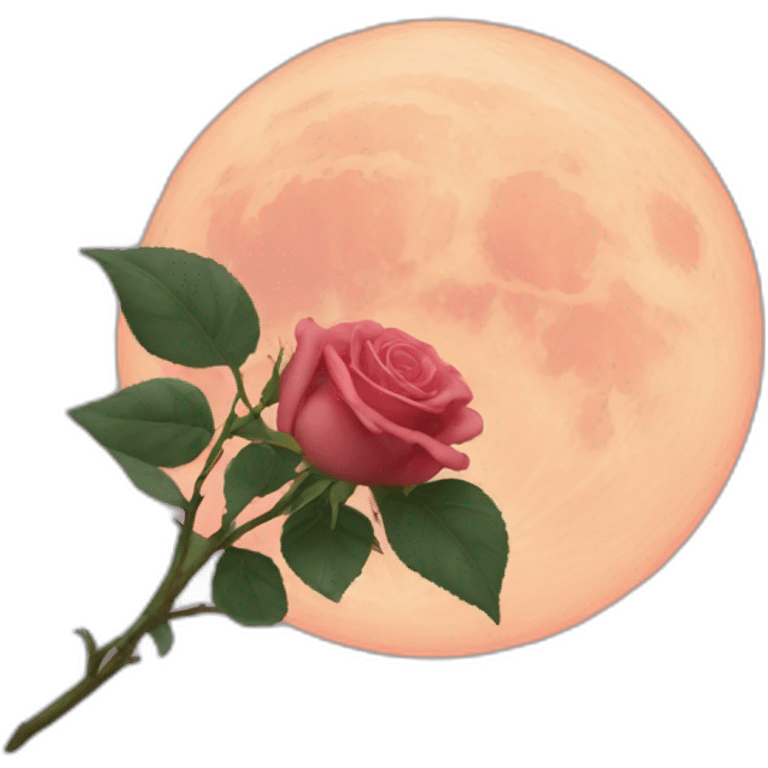 Rose moon emoji