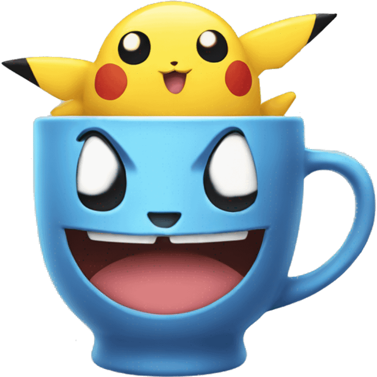 Smiling Pokémon with cup emoji