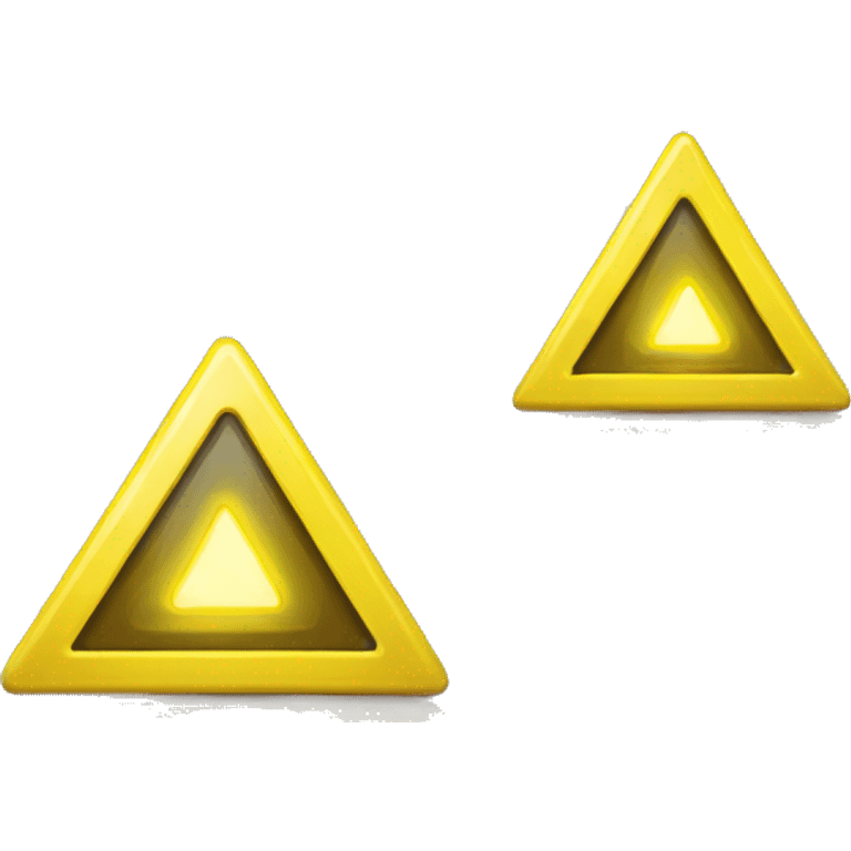 electric  warning yellow triangle sign emoji