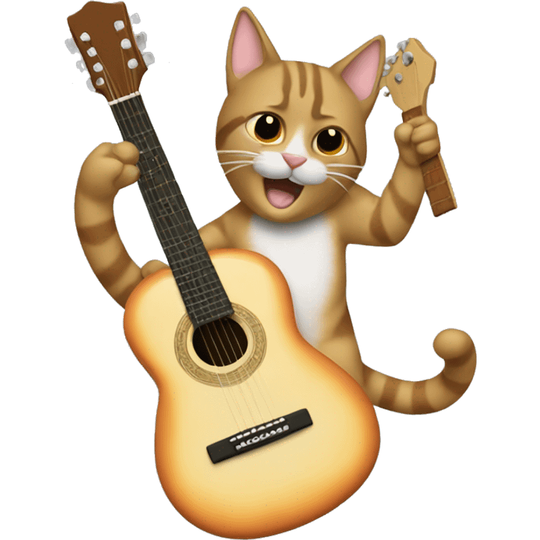 gato tocando guitarra emoji