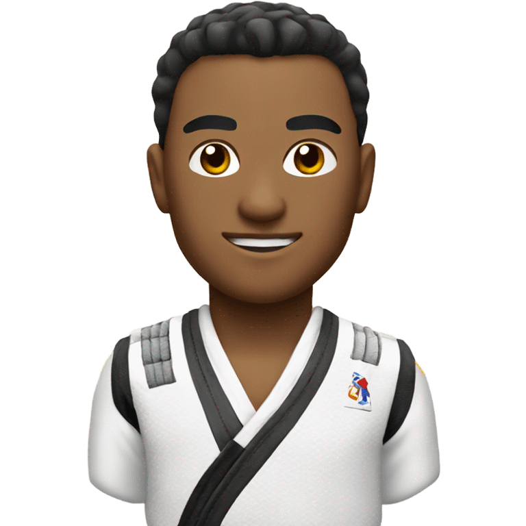 Man with Taekwondo uniform on emoji