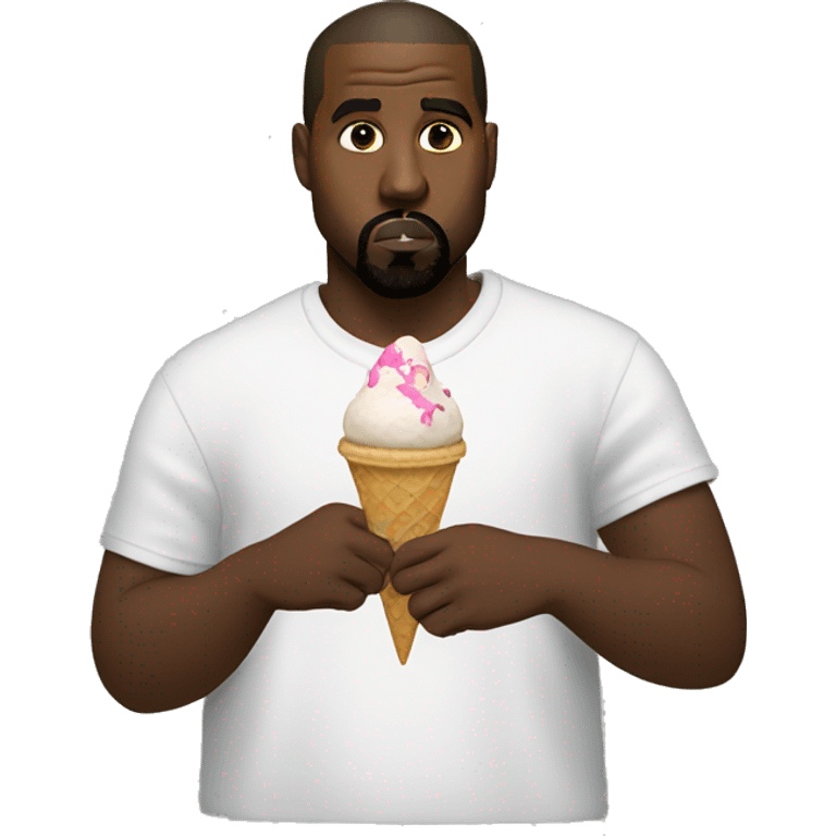 kanye with ice cream emoji