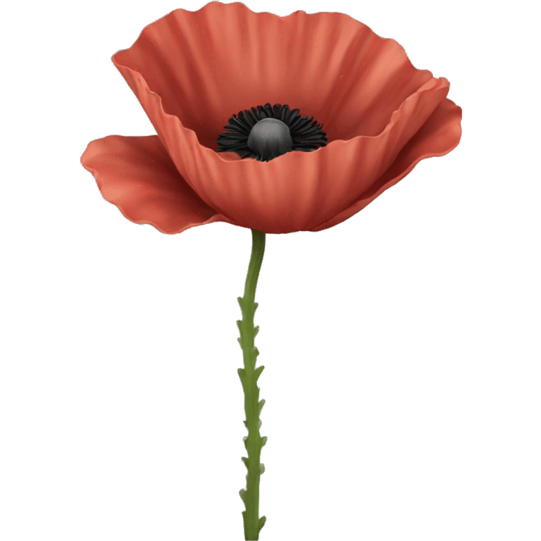 Poppy flower without stalk emoji