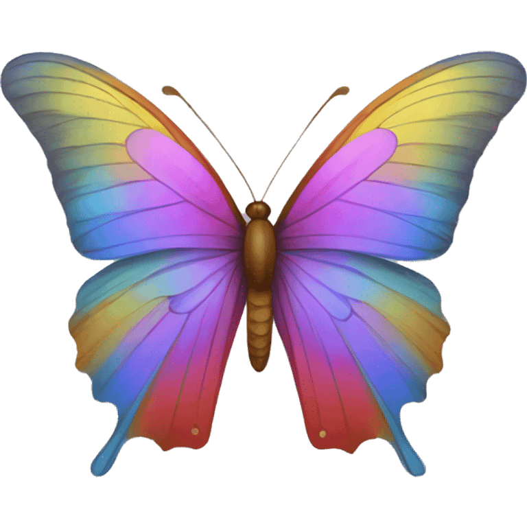 Un papillon multicolore  emoji