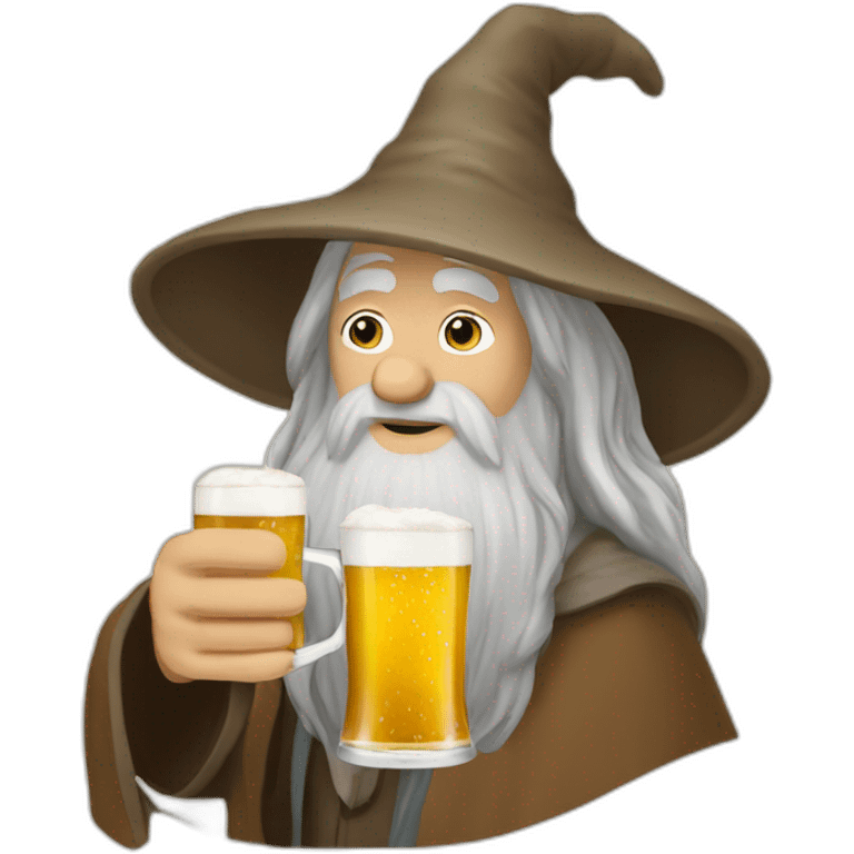 gandalf drink beer emoji