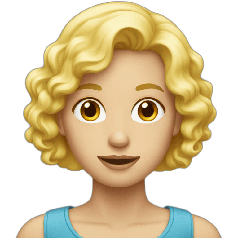 Un blond faché emoji