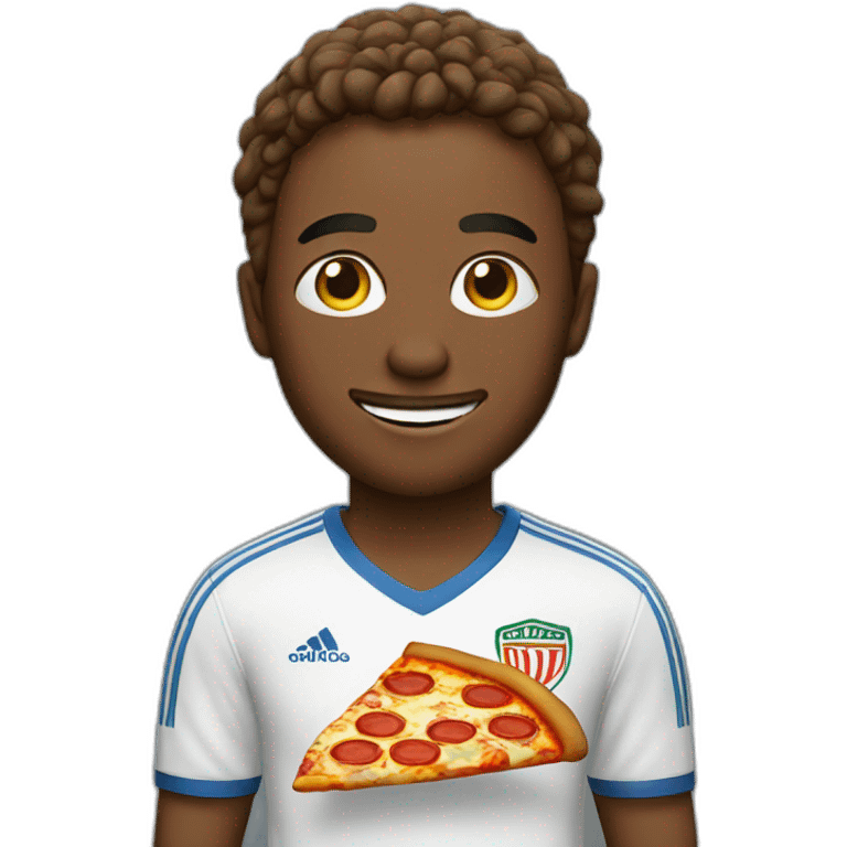 soccer player with pizza emoji