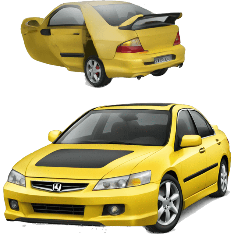 Yellow 2004 Honda accord euro R emoji