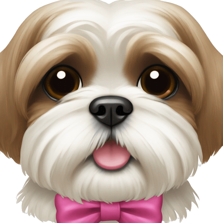 Cute shih tzu with a bow  emoji