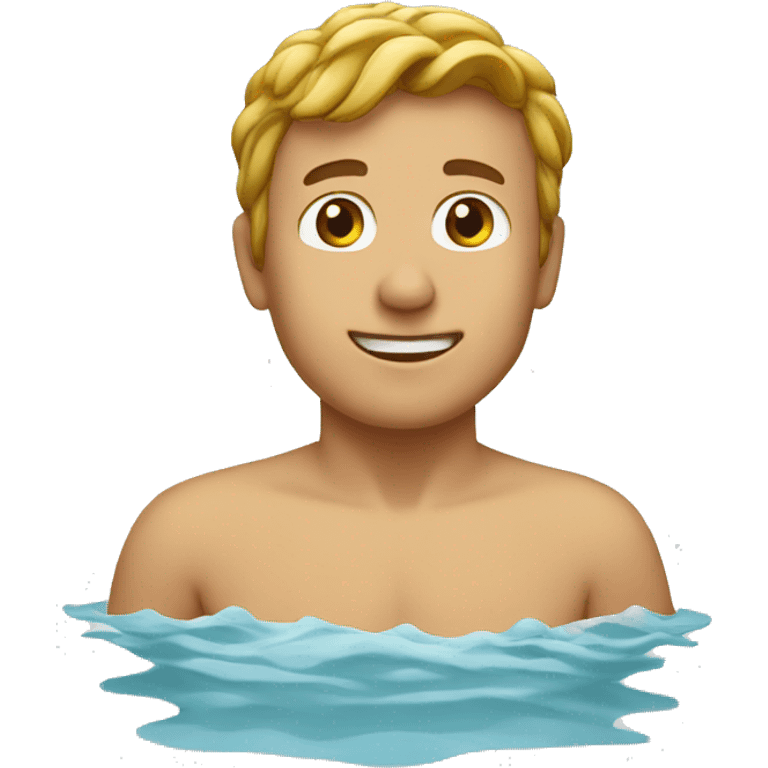 man being baptised in water emoji