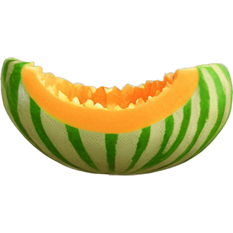 3D muskmelon  emoji