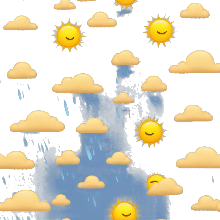 Sun Behind Rain Cloud emoji