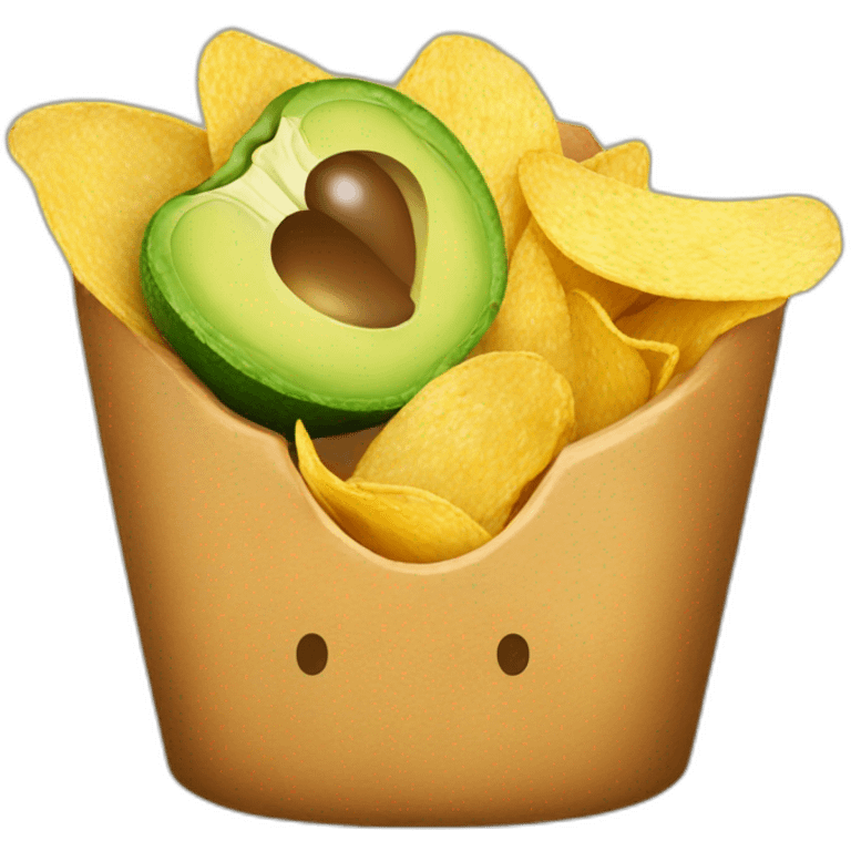 Chips and guacamole emoji