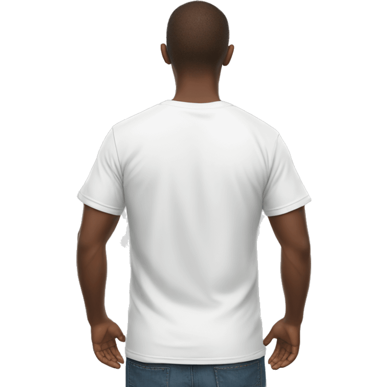 white-football-tshirt back view emoji