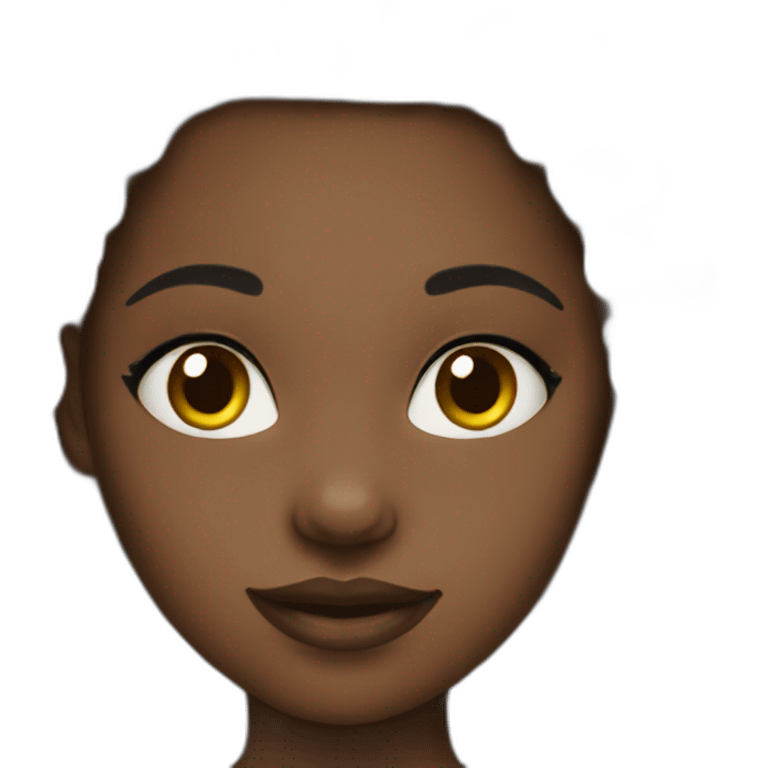 Beautiful African girl emoji