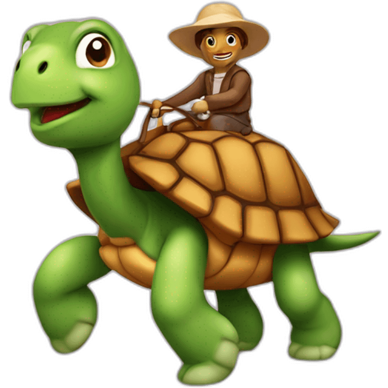 Tortue sur un cheval emoji