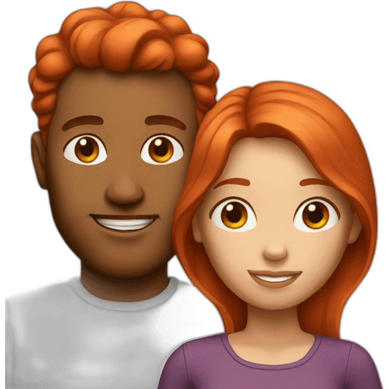 couple red hair emoji