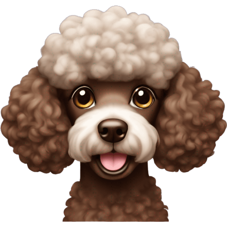 poodle with chocolate fur  emoji