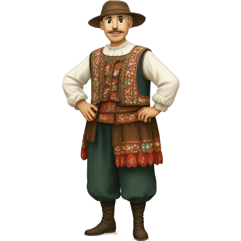 Czech folk costume full body emoji