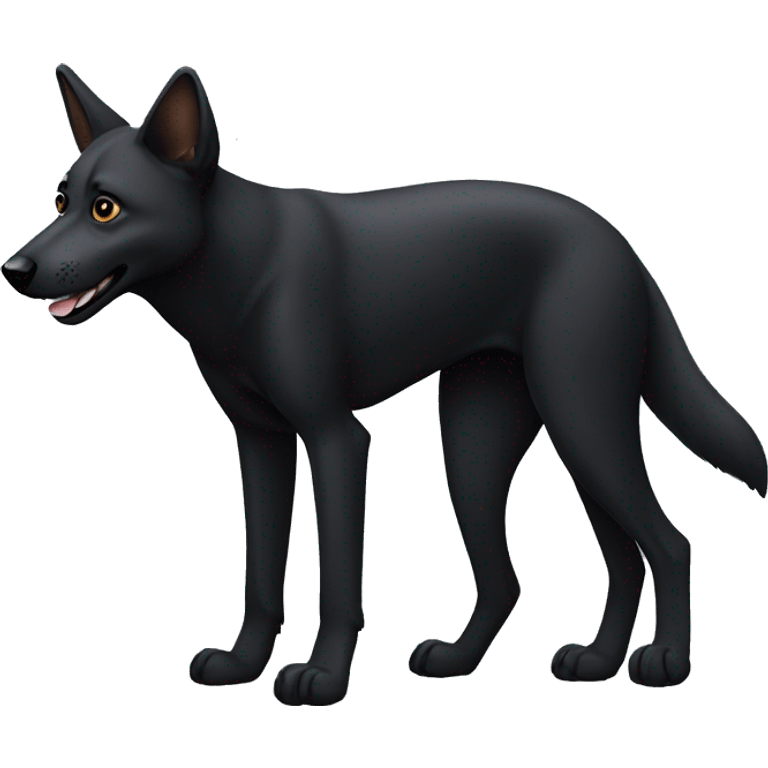 A black dingo  emoji