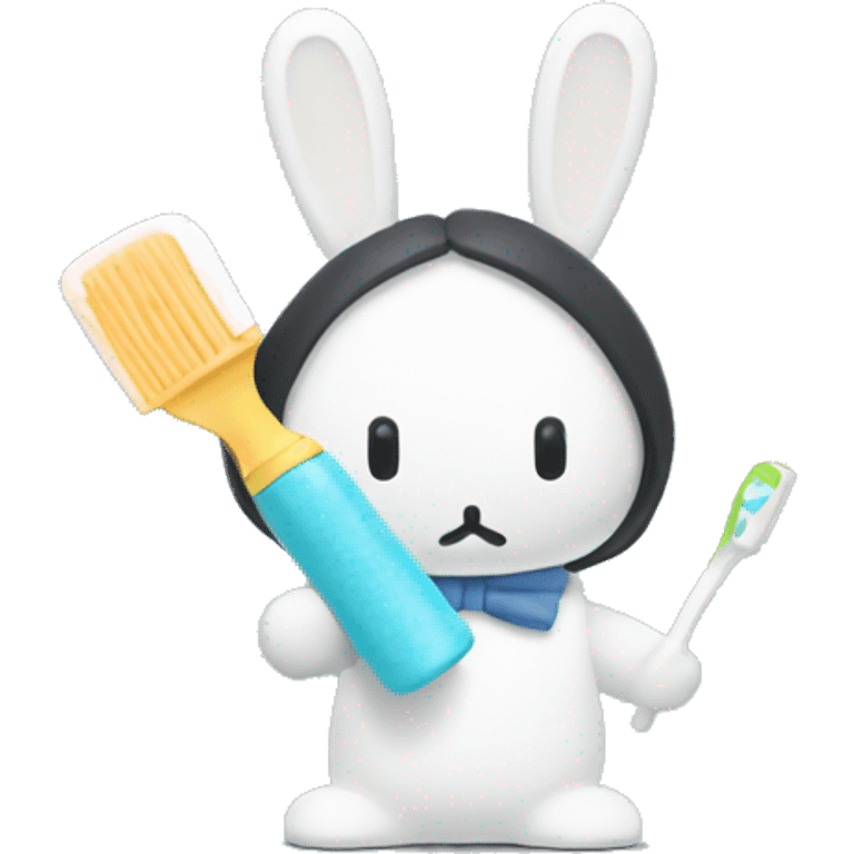 Miffy holding toothpaste  emoji