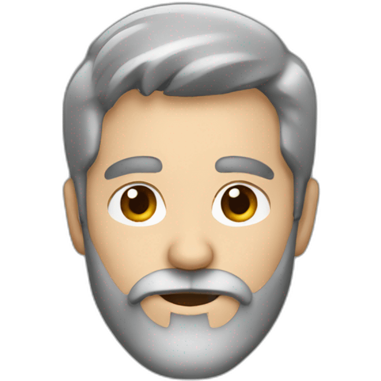 Grey bearded man with Brown hair emoji