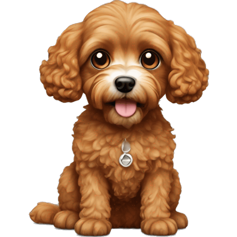 Ginger cavapoo dog  emoji